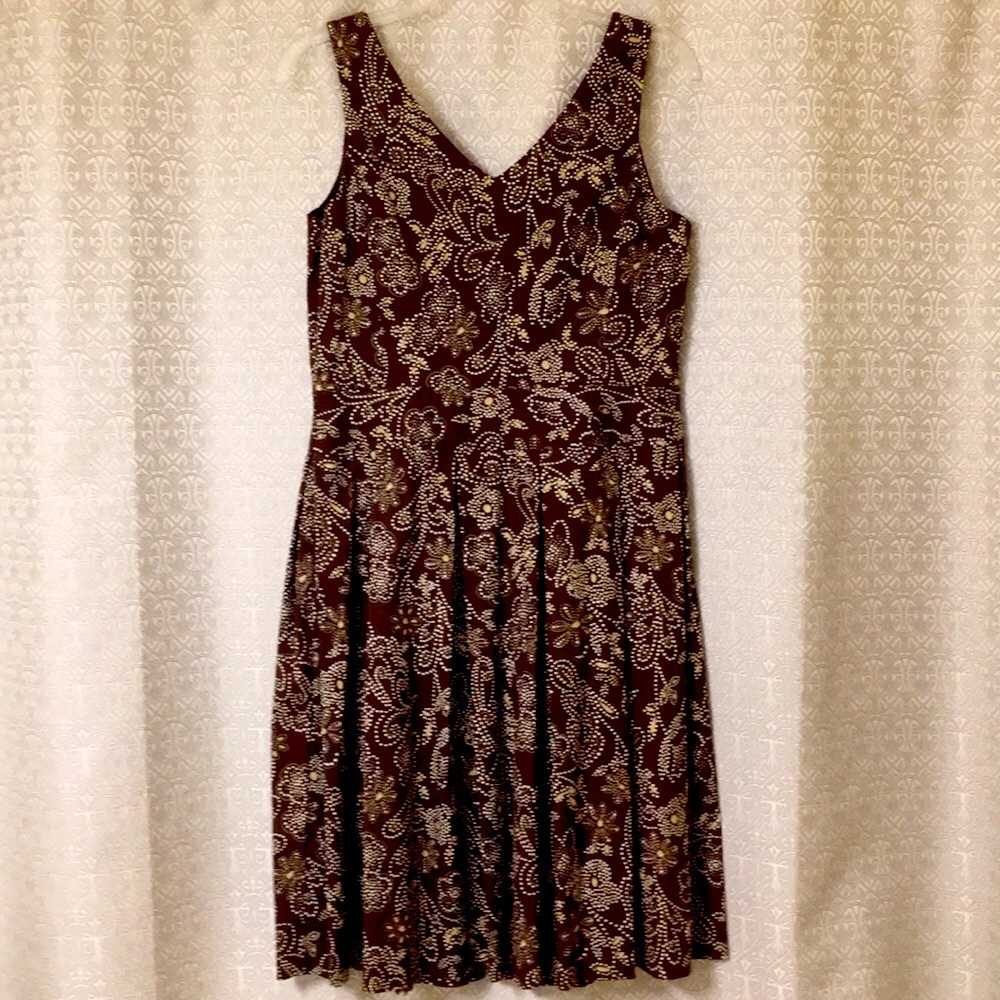 Petite Sophisticate brown dress - Picture 1 of 5